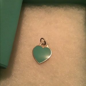 Authentic T&Co Blue Enamel Heart Charm